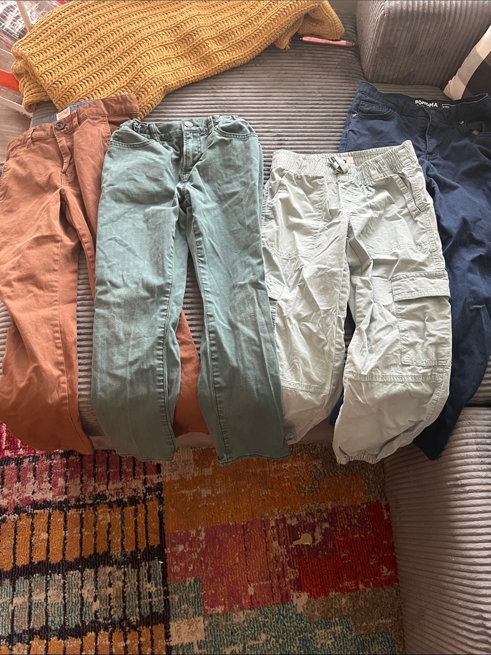 Boys sz 8 bundle cargo pants , pants 4 PAIR kids gap and others
